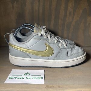 Nike Court Borough Low 2 Gray Sneakers Shoes BQ5448-013 Youth Kids 6Y Womens 7.5